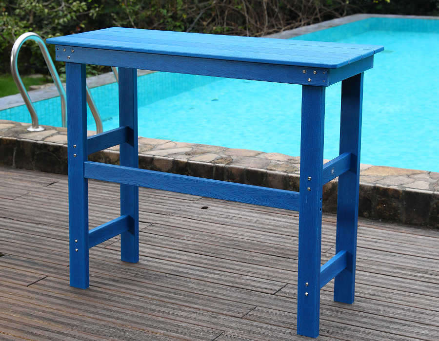 Vibrant Blue Social HDPE Bar Dining Set