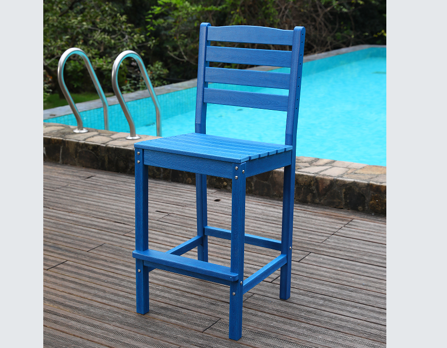 Vibrant Blue Social HDPE Bar Dining Set