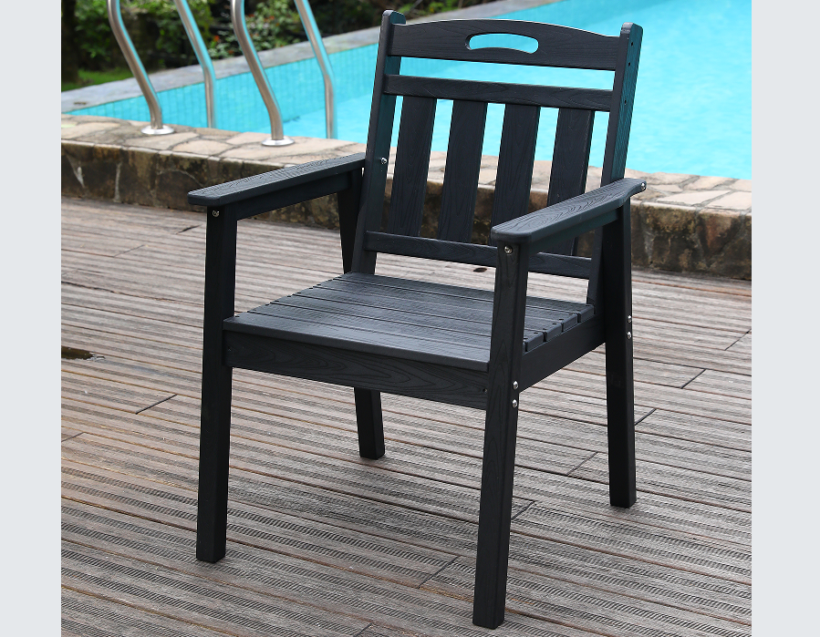 Onyx Vertical Flow HDPE Patio Dining Chair