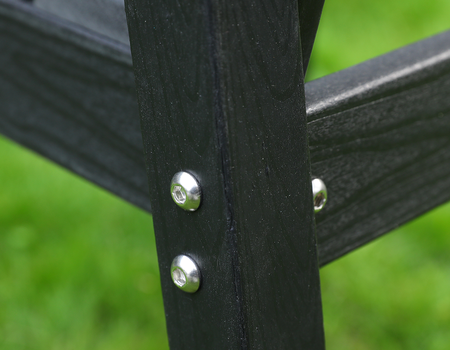 Black 2-Pack Cross Back HDPE Adirondack Dining Chair