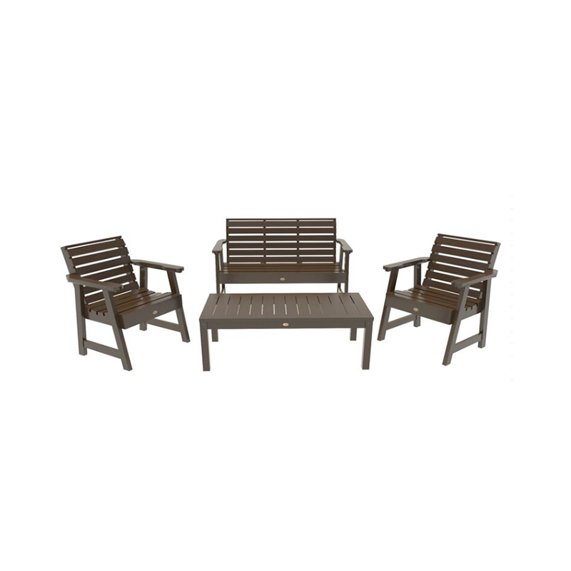 Outdoor Patio Sofa Set – 4 na piraso (Loveseat, Armchair, Coffee Table)