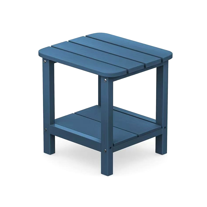 Lake Blue Double-Layer HDPE Side Table na may Storage