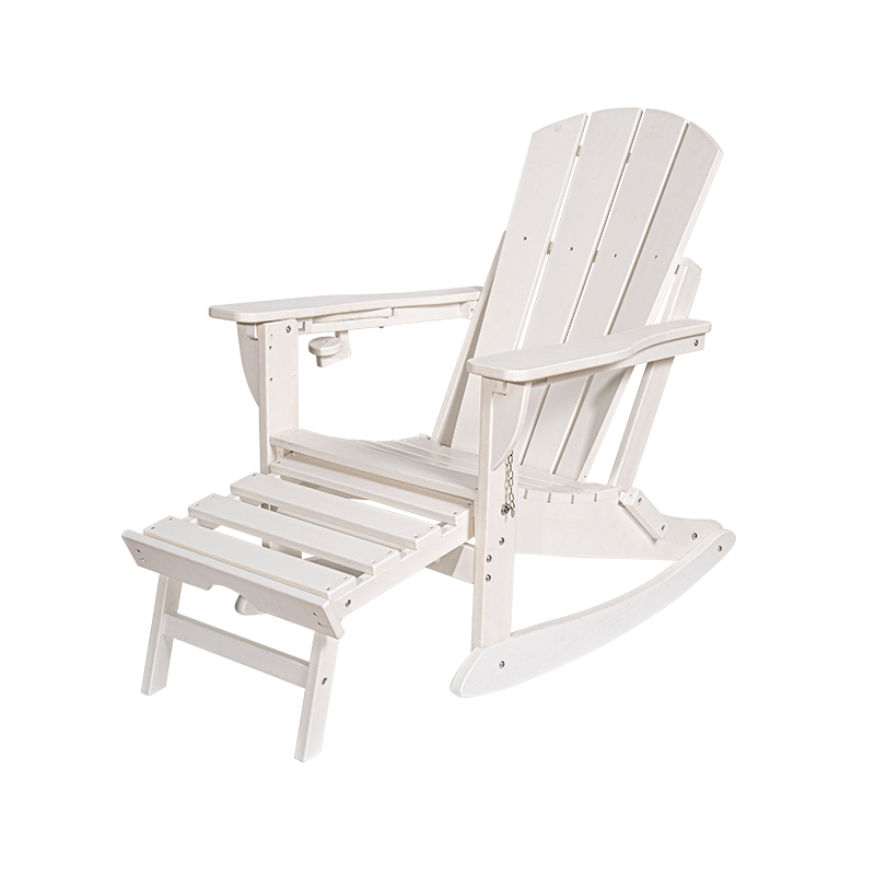 White Legrest Three-in-One Multifunctional Rocking Chair