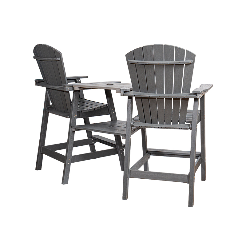 Gray HDPE Double Companion Bench na may Matibay na Konstruksyon
