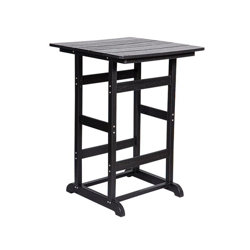Gray Compact HDPE Square Long-Leg Dining Table