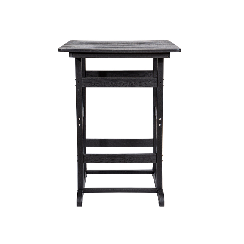 Gray Compact HDPE Square Long-Leg Dining Table