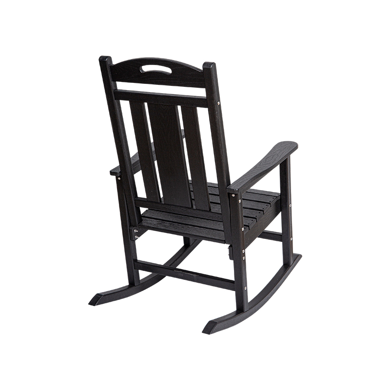HDPE Recycled Black Patio Rocking Chair