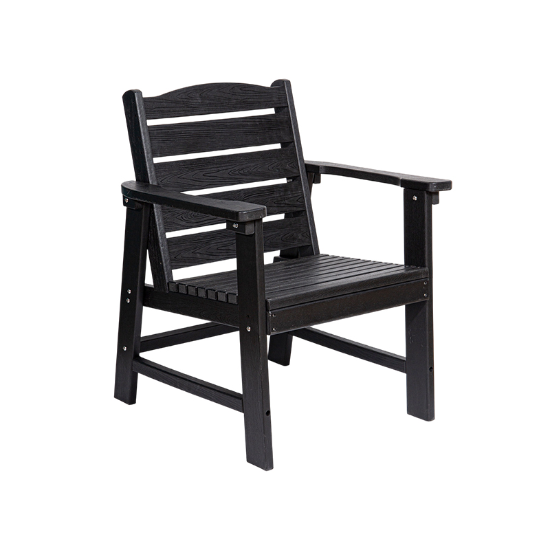 Modernong Black HDPE 5-Piece Dining Set para sa Outdoor na Paggamit