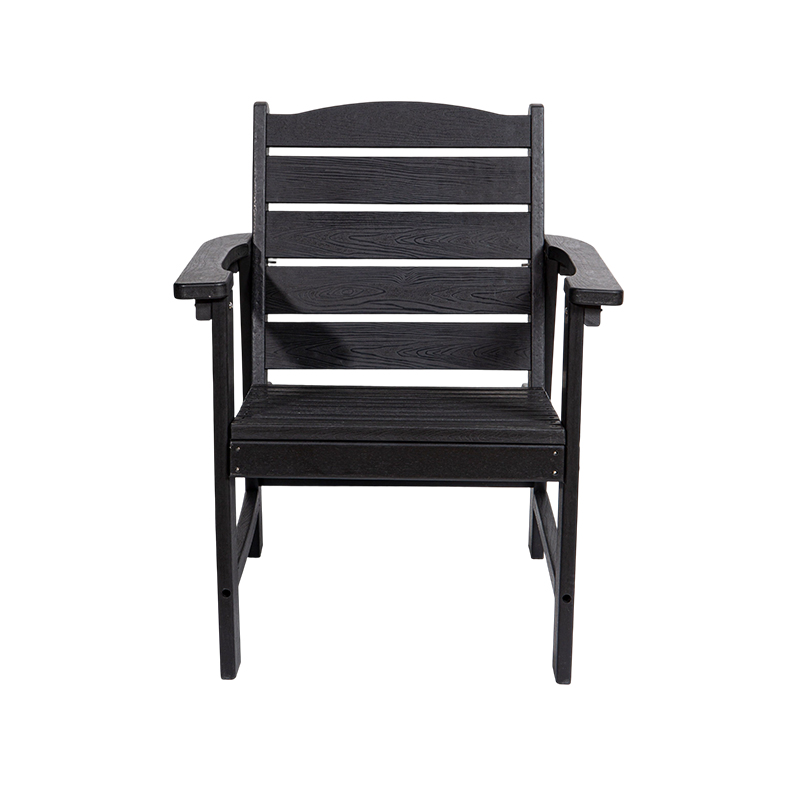 Modernong Black HDPE 5-Piece Dining Set para sa Outdoor na Paggamit