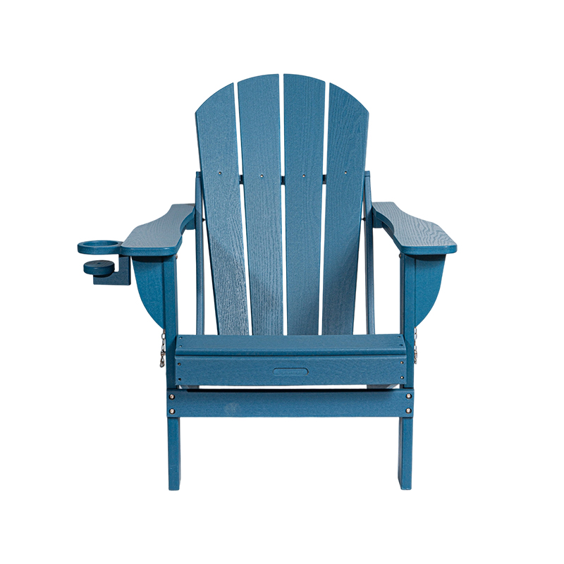 Navy Blue Wooden Adirondack Chair para sa Outdoor Patio