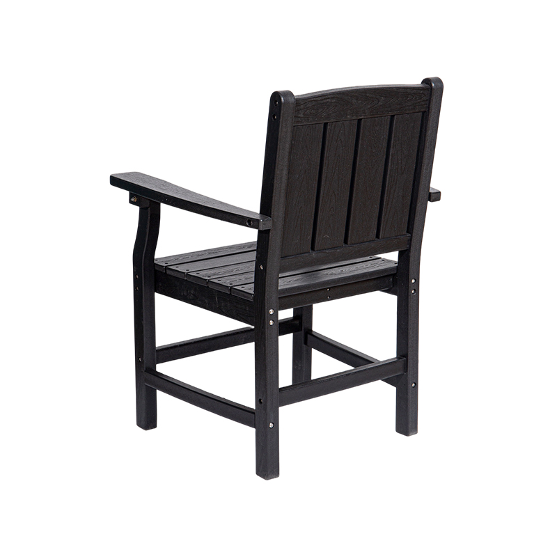 Classic Black HDPE Dining Chair na may Ergonomic na Disenyo